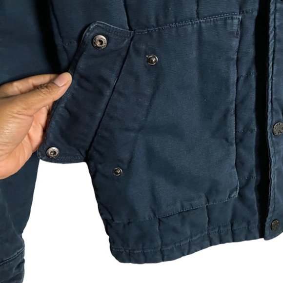 Jack & Jones Men's Blue Lightly Padded Workwear Jacket - Picture 7 of 13